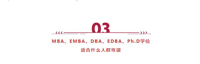 MBA、EMBA、DBA、EDBA、Ph.D有啥區(qū)別？適合什么人群就讀？